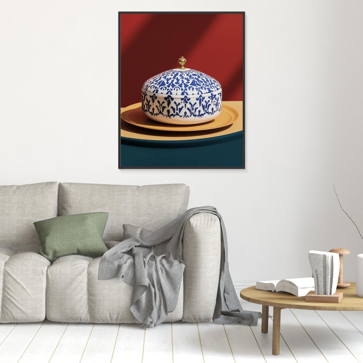 Porcelænsklokke med Blåt mønster Plakat 