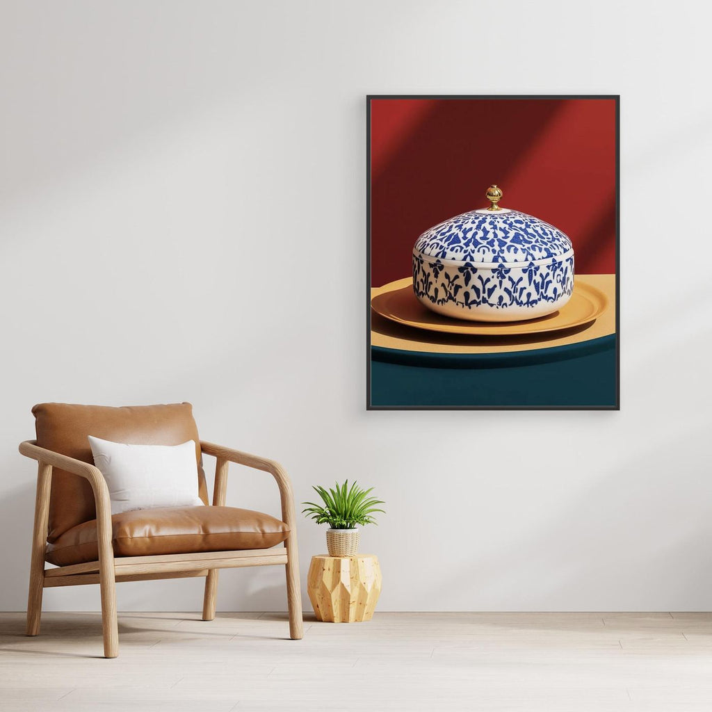 Porcelænsklokke med Blåt mønster Plakat 