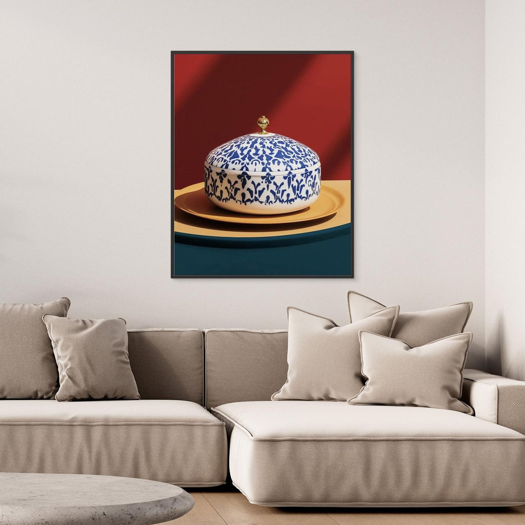 Porcelænsklokke med Blåt mønster Plakat 
