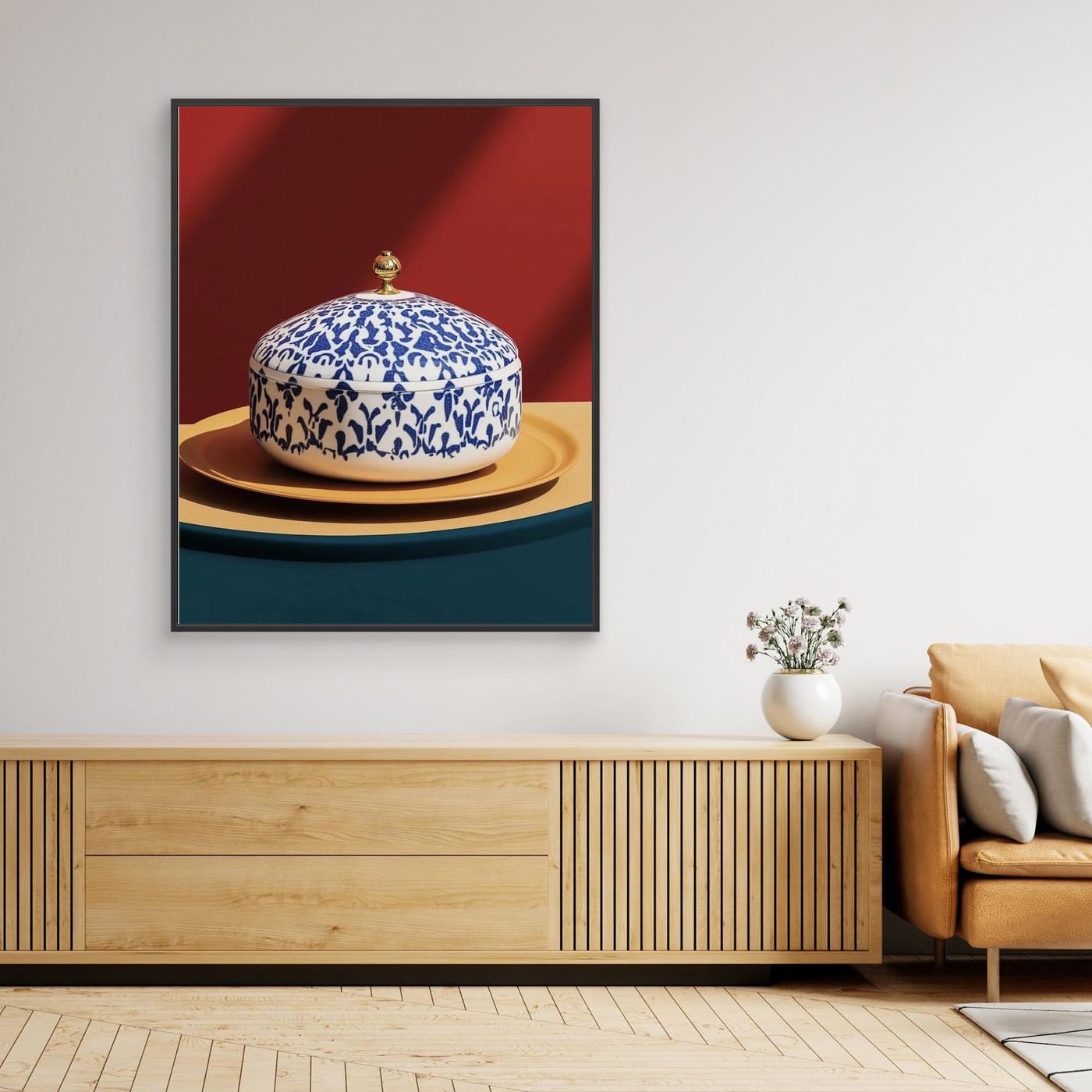 Porcelænsklokke med Blåt mønster Plakat 