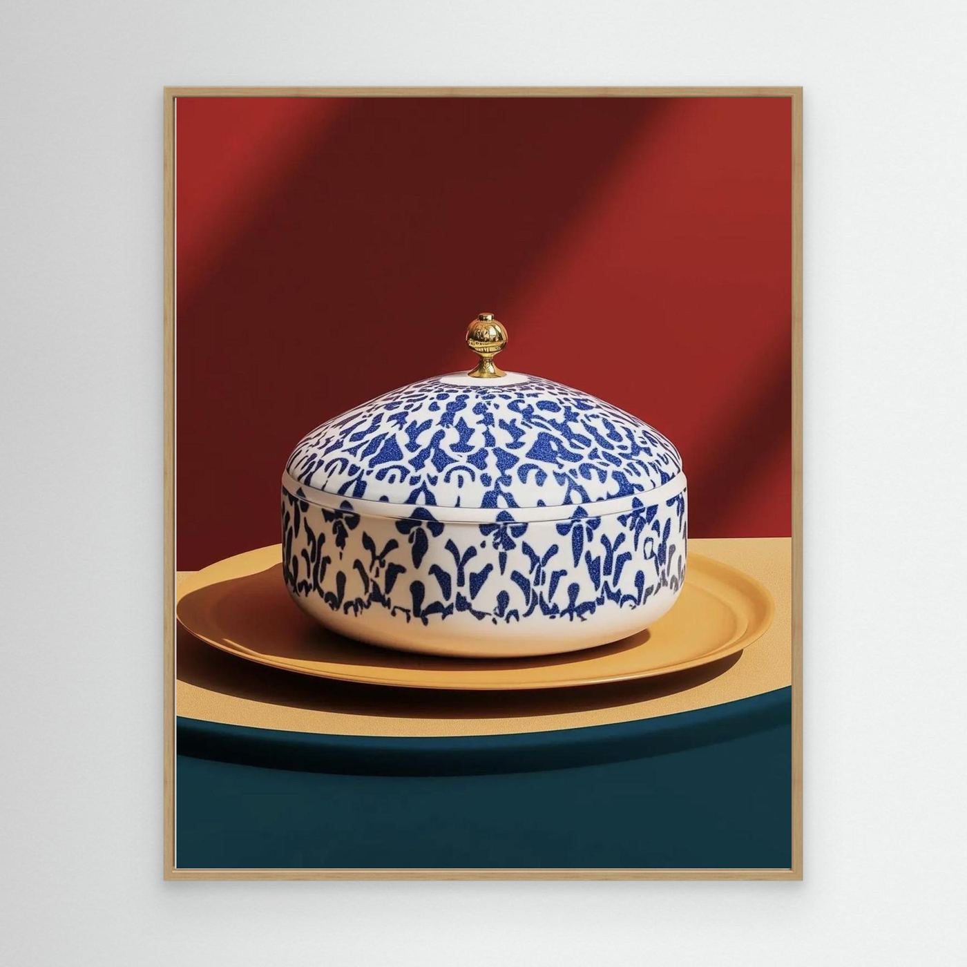 Porcelænsklokke med Blåt mønster Plakat 