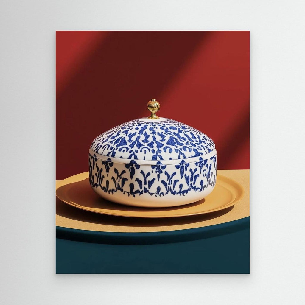 Porcelænsklokke med Blåt mønster Plakat 