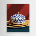 Porcelænsklokke med Blåt mønster Plakat 