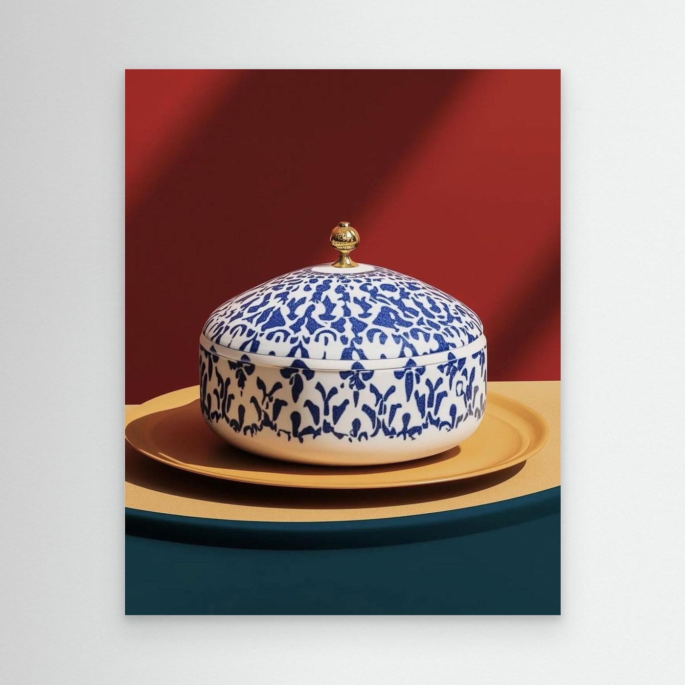Porcelænsklokke med Blåt mønster Plakat 